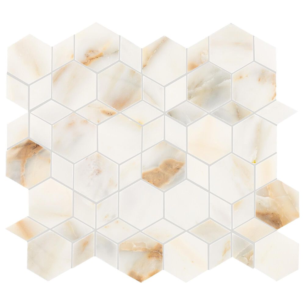 Dal-Tile Gamma Bella 14"" X 16"" HYPNOTIC Natural Stone Mosaic Sheet, , large