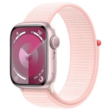 Apple Watch Series 9 GPS 41mm Pink Aluminum Case with Light Pink Sport Loop, , large