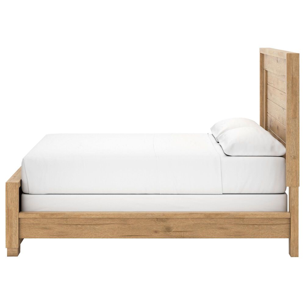 Ashley Galliden California King Panel Bed in Light Brown, , large
