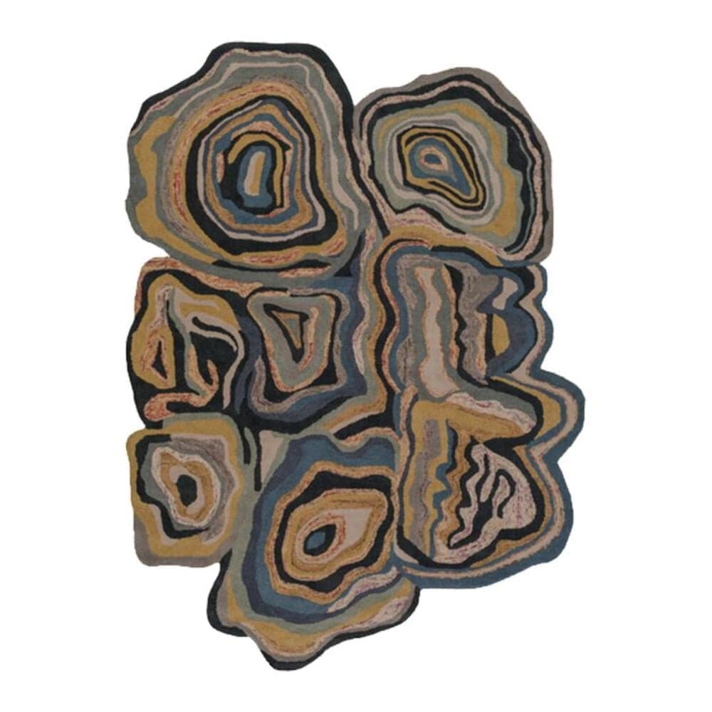 Surya Gypsy GYP-201 8" x 11" Black, Blue and Olive Area Rug, , large