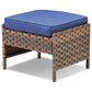 Sunwell Garden 6-Piece Patio Chat Set Two Ottomans in Navy, , large