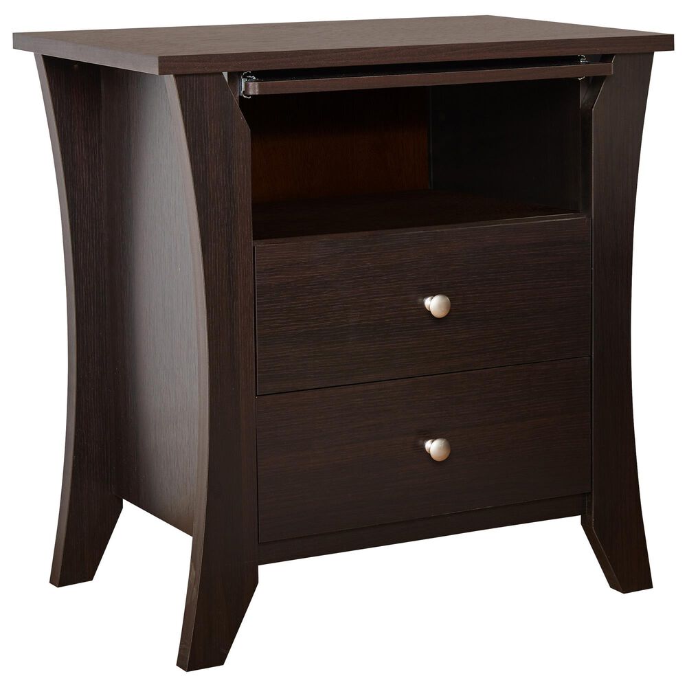 Furniture of America Davenport 2 Drawer Nightstand in Espresso, , large