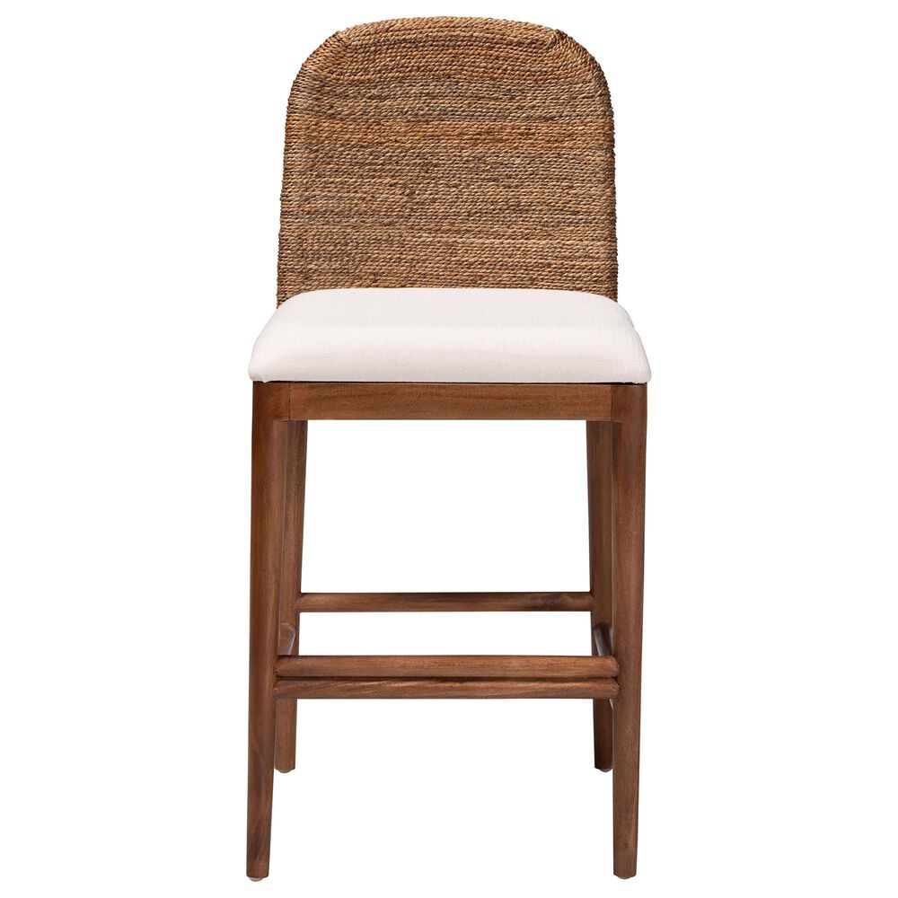 Baxton Studio Nadim Counter Stool in Natural Brown, , large