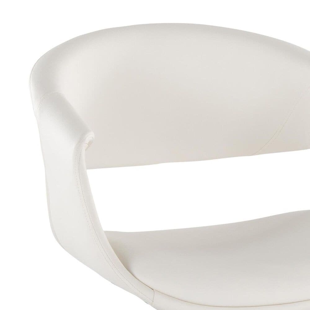Lumisource Curvo Task Chair with White Cushion in Gold, , large
