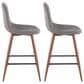 Lumisource Pebble Counter Stool in Charcoal/Walnut (Set of 2), , large