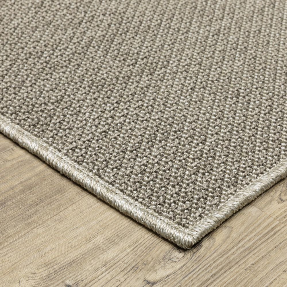 Oriental Weavers Caicos CA07A 1&#39;10&quot; x 7&#39;6&quot; Grey Runner, , large