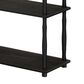 HOMLUX Turn-N-Tube 4-Tier Corner Open Storage Bookshelf in Espresso and Black, , large