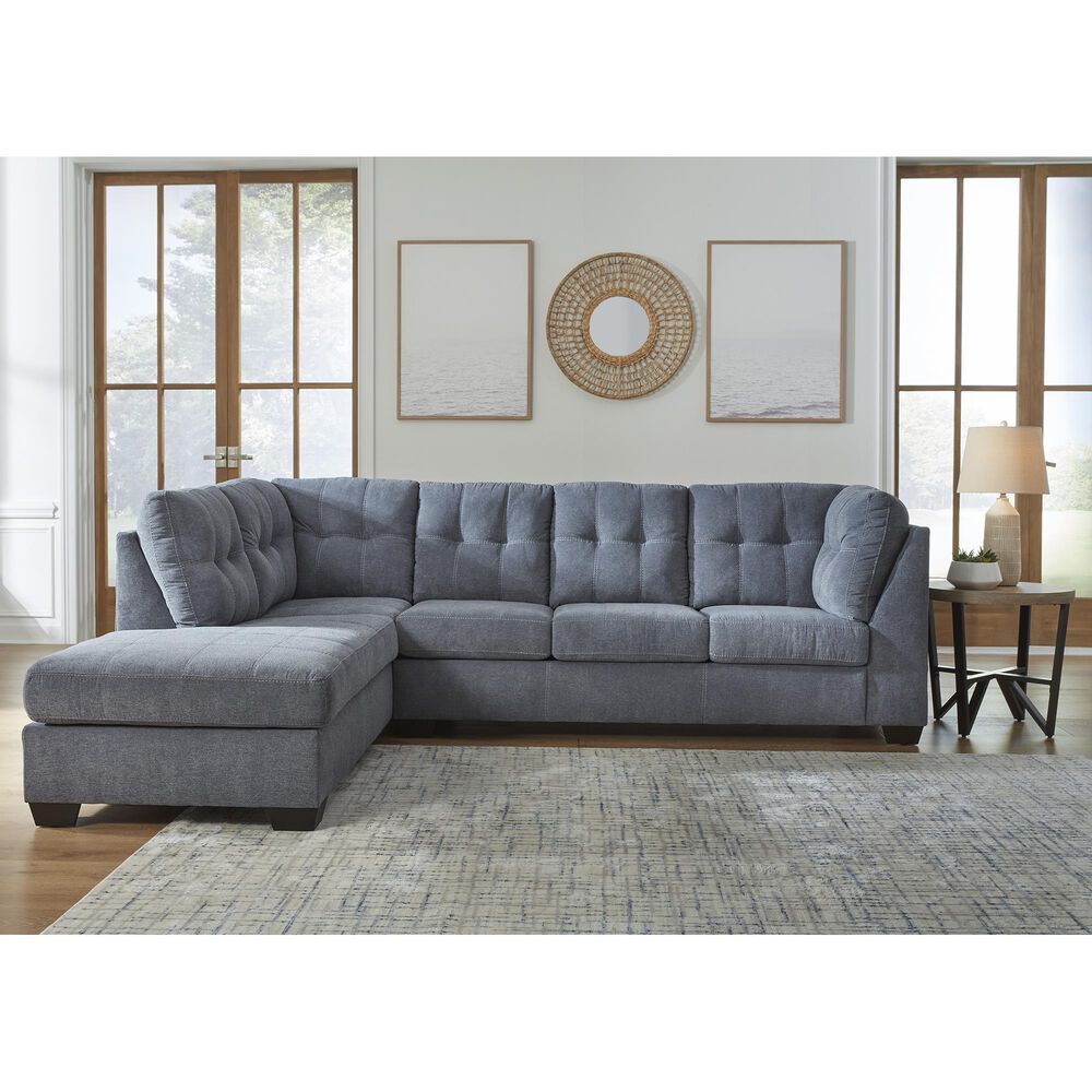 Ashley Marelton 2-Piece Left Facing Sectional with Chaise in Denim, , large