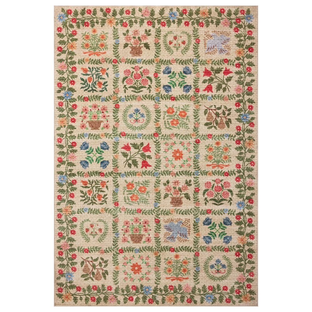 Rifle Paper Co. x Loloi Orchard Beige and Multicolor 3"6" x 5"6" Area Rug, , large