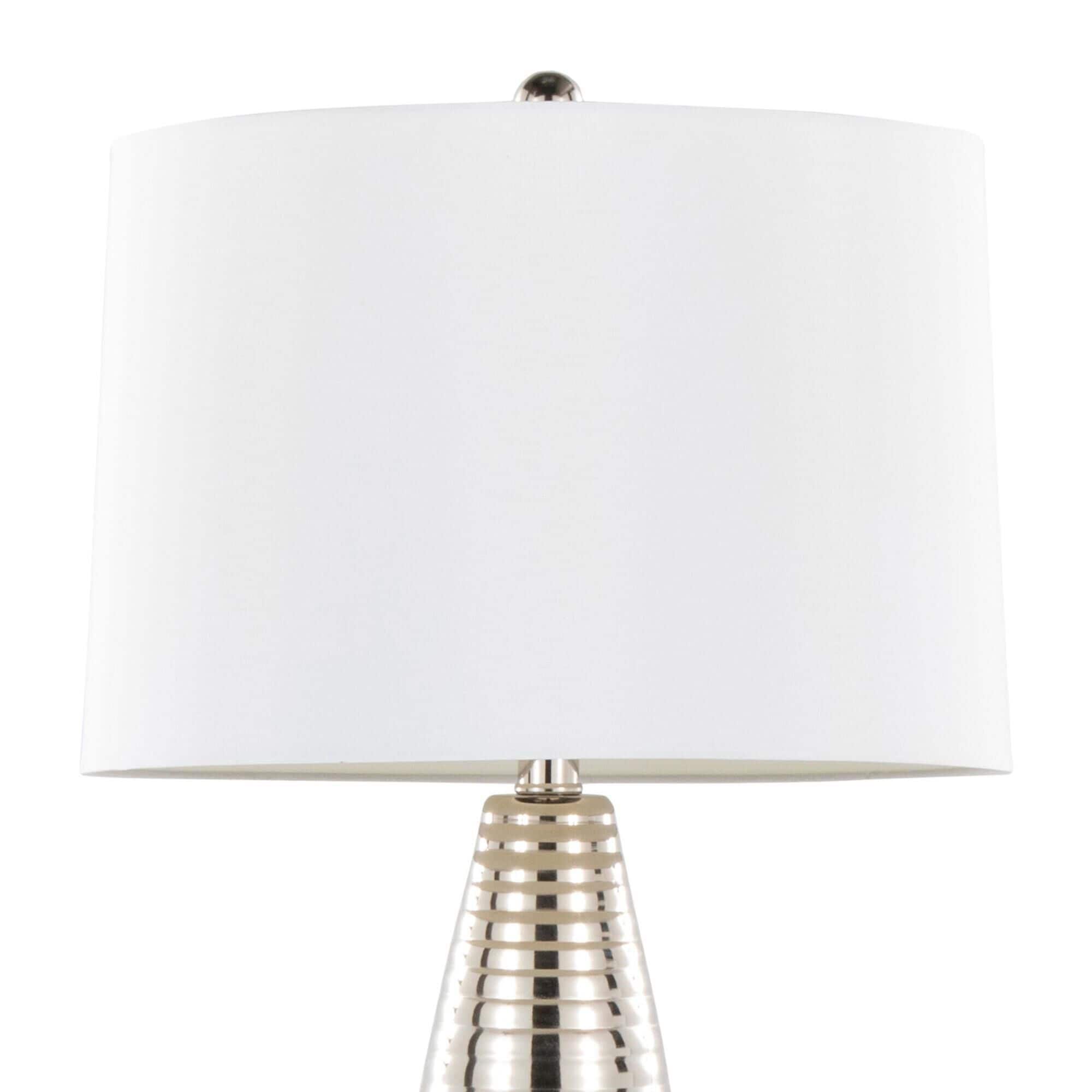 Grandview Gallery Maya 27 Metal Table Lamp in Polished Nickel