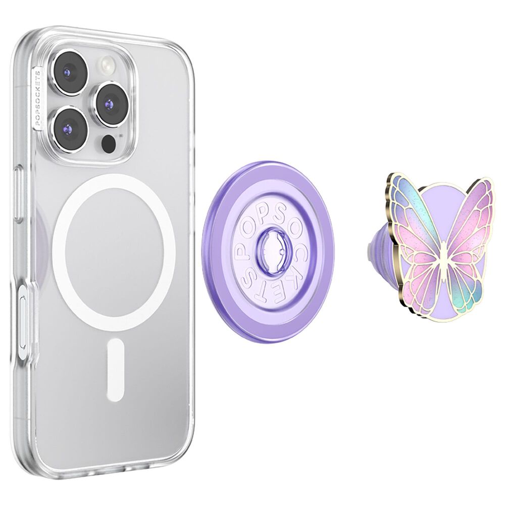 PopSockets MagSafe Circle PopGrip in Enamel Butterfly Prism, , large