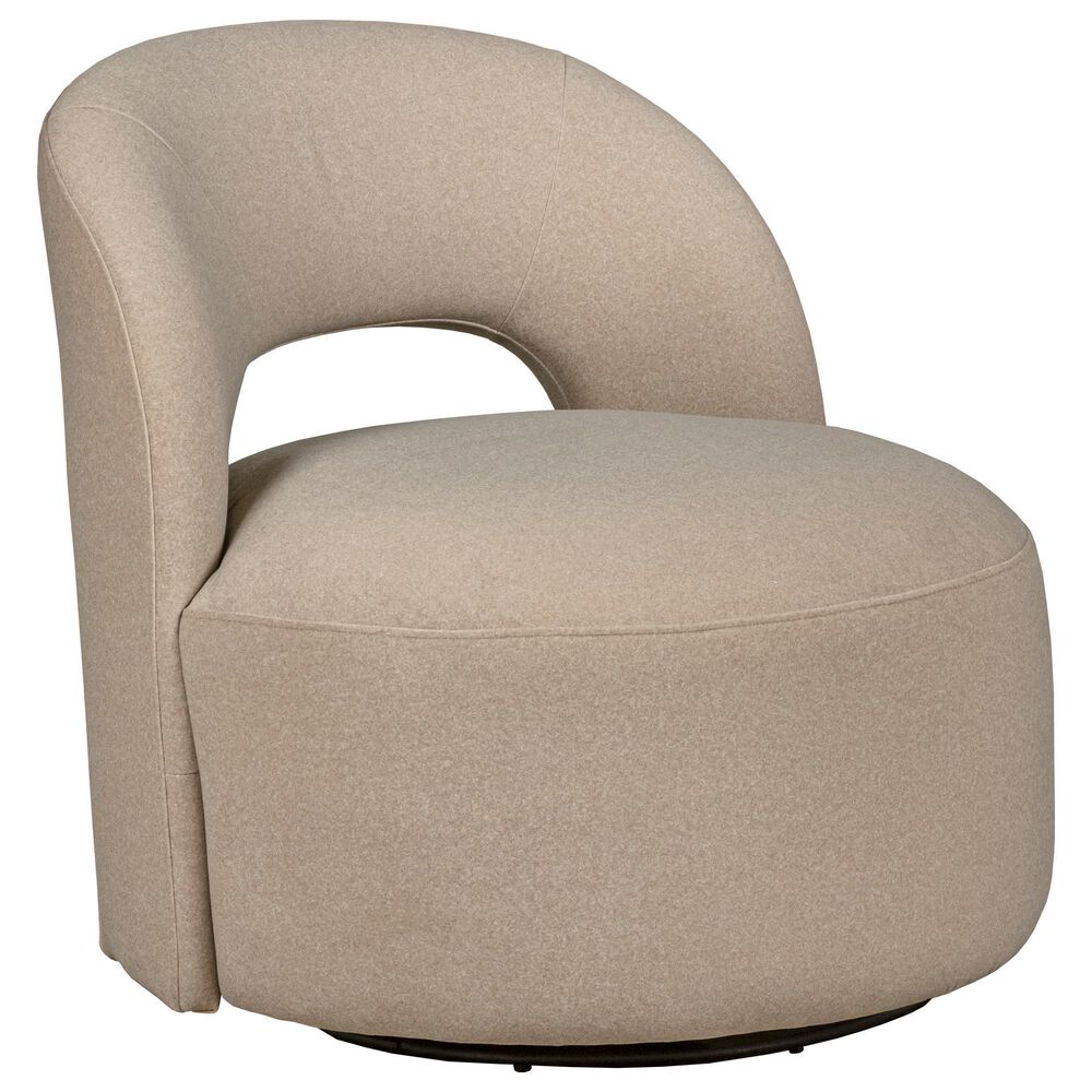 Interlochen Armless Swivel Accent Chair in Sand, , large
