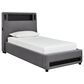 Ashley Verishaw Twin Platform Upholstered Bed in Gray, , large