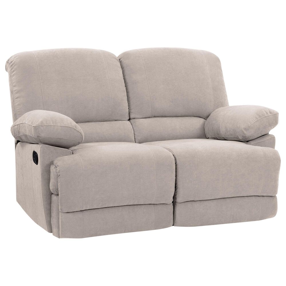 CorLiving Lea Reclining 2-Piece Set with Cupholders in Beige Fabric, , large
