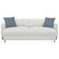Emerald Home Furnishings Bianca Stationary Sleeper Sofa in Snowdrift, , large