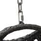 Leisuremod 41" Patio Hanging Egg Swing Chair with Taupe Cushion in Charcoal, , large