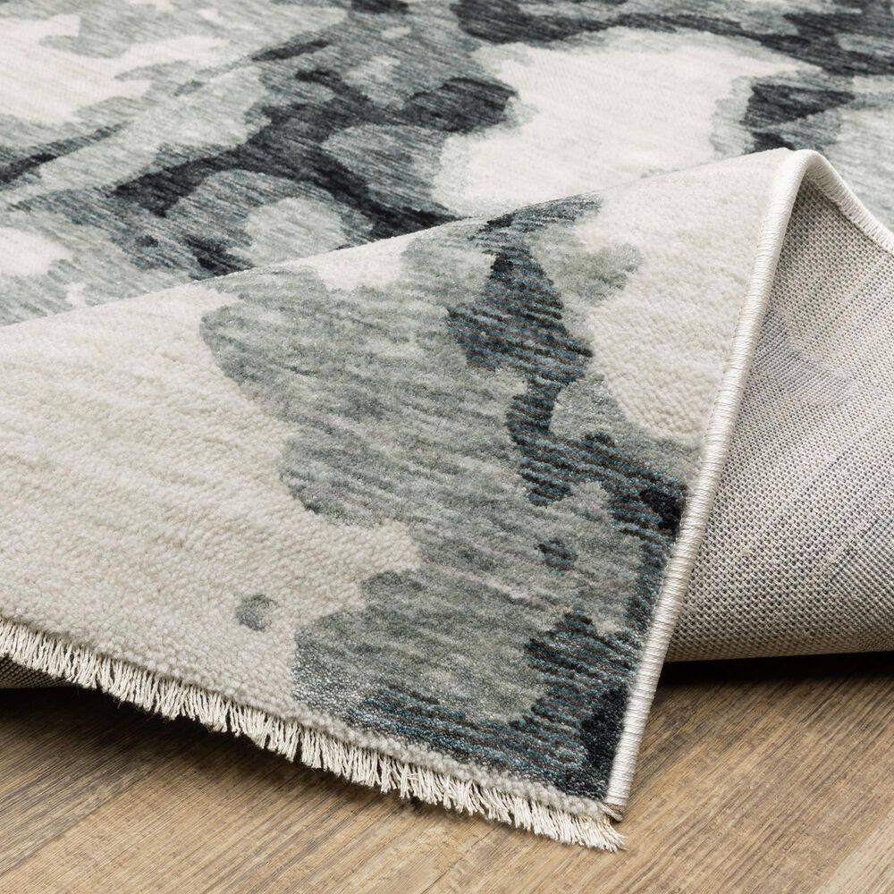 Oriental Weavers Echo ECH08 Blue and Ivory 5&#39;3&quot; x 7&#39;6&quot; Area Rug, , large
