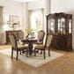 HOMLUX Chateau De Ville Side Chair with Diamond Pattern Fabric Upholstery in Espresso (Set of 2), , large