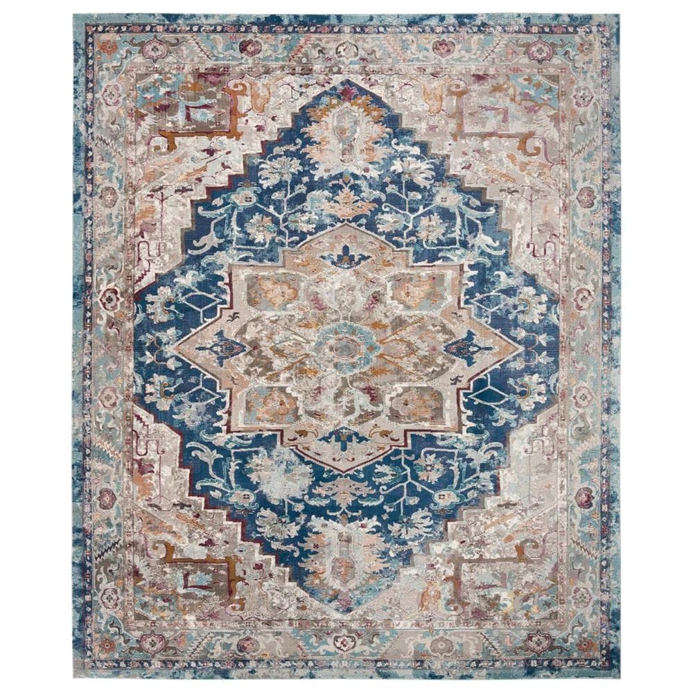 Safavieh Aria 8" x 10" Blue and Beige Area Rug, , large