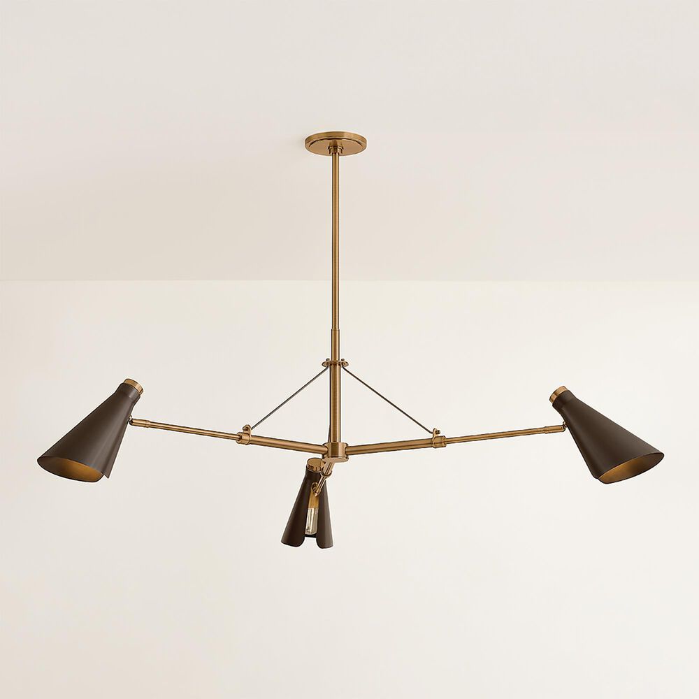 Troy Lighting Andersen 3-Light Chandelier in Patina Brass and Bronze, , large