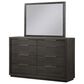 Urban Home Oxford Dresser and Mirror in Basalt Gray, , large