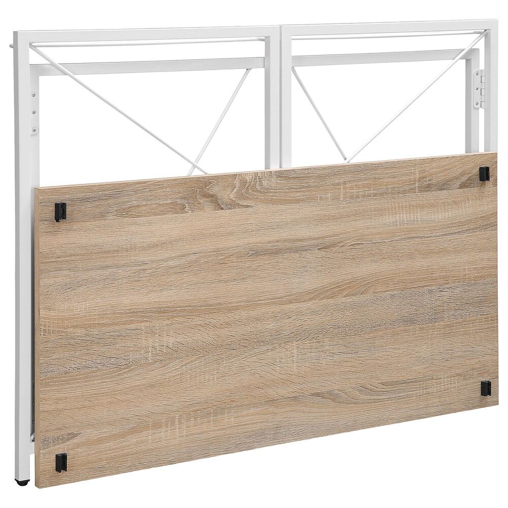 Valor Living Ravel Tool-Less Folding Desk in River Oak and White, , large
