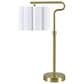 Slatehouse 21" Task Lamp with Scallop White Shade in Gold, , large