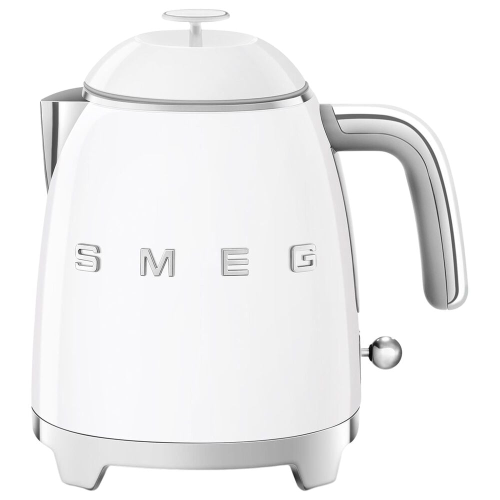 Smeg 3-Cup Stainless Steel Retro Style Mini Electric Kettle in White, , large