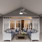 Hunter Aker 52" Outdoor Ceiling Fan with LED Lights in Matte Silver, , large