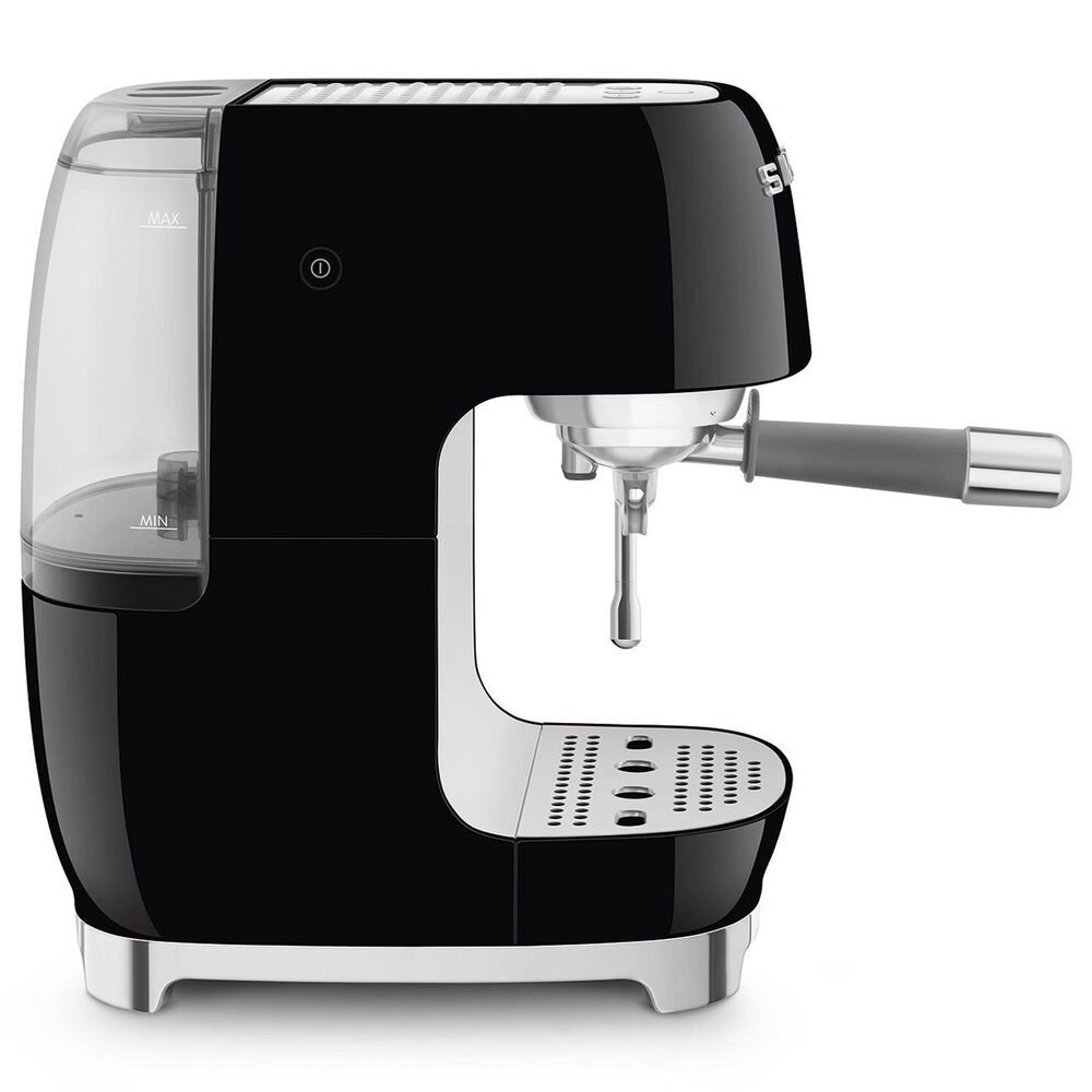 SMEG Retro Style 47 Oz Espresso and Cold Brew Coffee Machine in Matte Black, , large