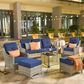 HOMLUX 6-Piece Patio Conversation Set with Coffee Table in Navy Blue, , large