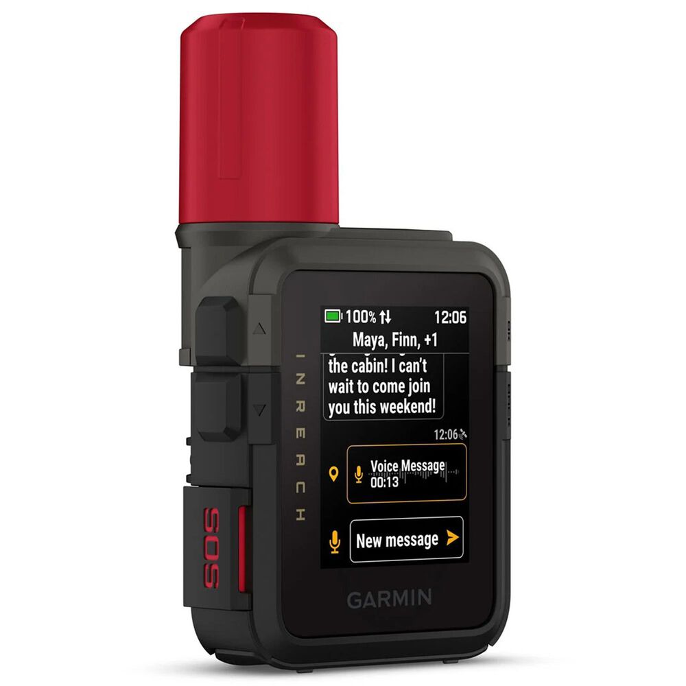 Garmin inReach Mini 3 Plus Satellite Communicator with Photo and Voice Messaging in Black and Red, , large