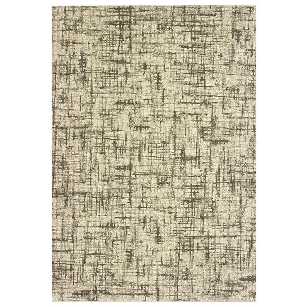 Oriental Weavers Richmond 802J3 7"10" Round Ivory and Brown Area Rug, , large