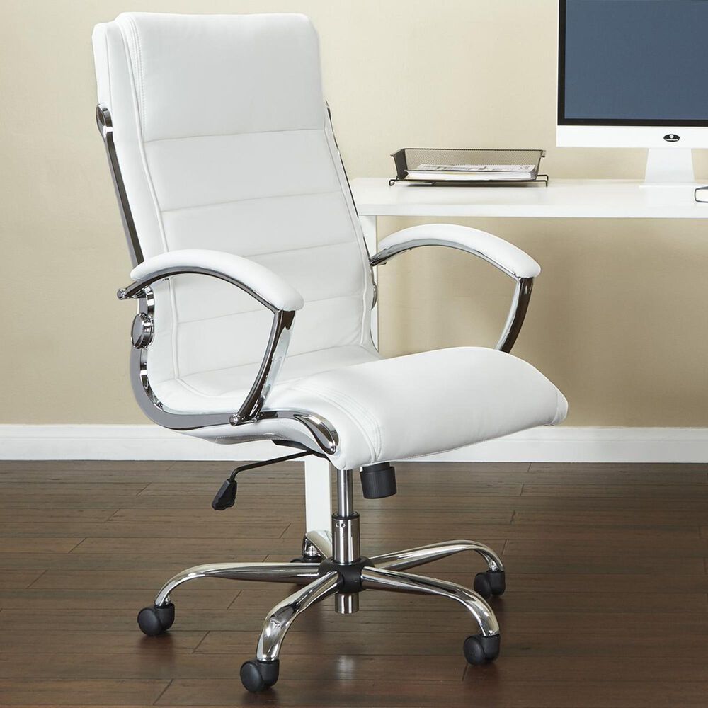 OSP Home FL Series Executive Chair in White, , large