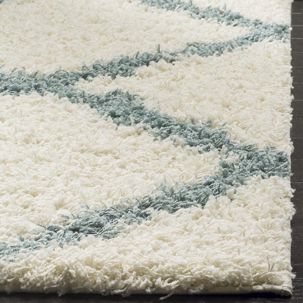 Safavieh Dallas Shag SGD257J-10 10&#39; x 14&#39; Ivory/Light Blue Area Rug, , large