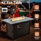 HOMLUX 11-Piece Patio Conversation Set with LED Coffee Table in Beige, , large