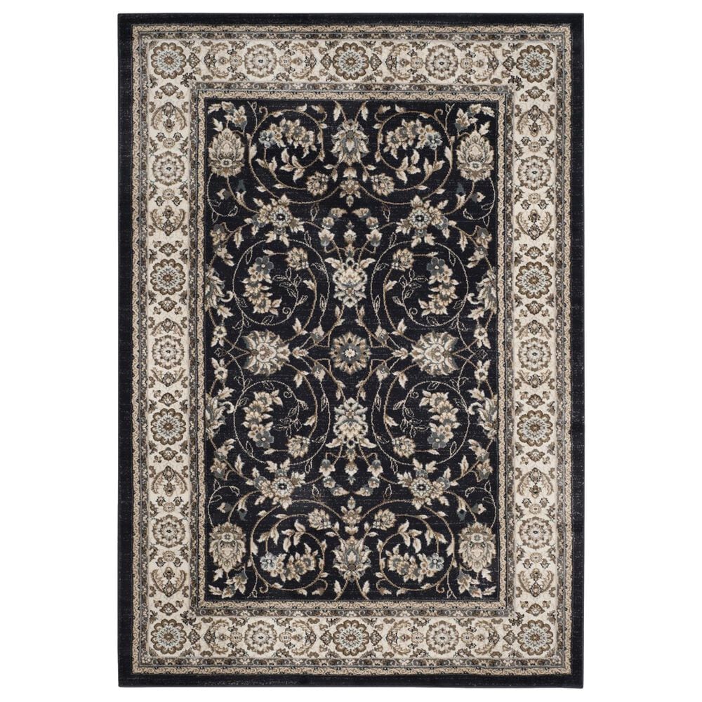 Safavieh Lyndhurst 5"3" x 7"6" Anthracite and Cream Area Rug, , large