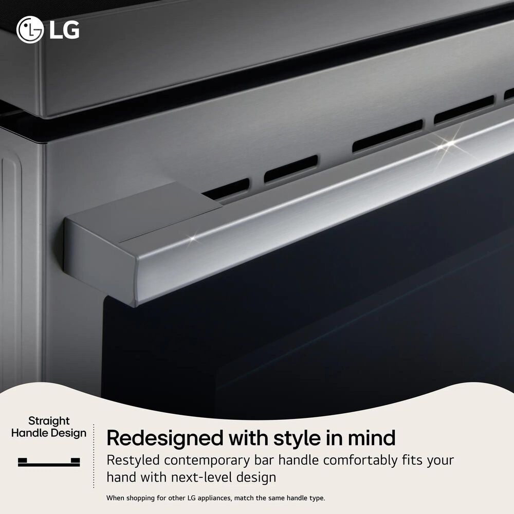 LG 2-Piece Kitchen Package with 6.3 Cu. Ft. Smart Freestanding Gas Range and 2.1 Cu. Ft. Smart Over-the-Range Microwave in Printproof Stainless Steel, , large