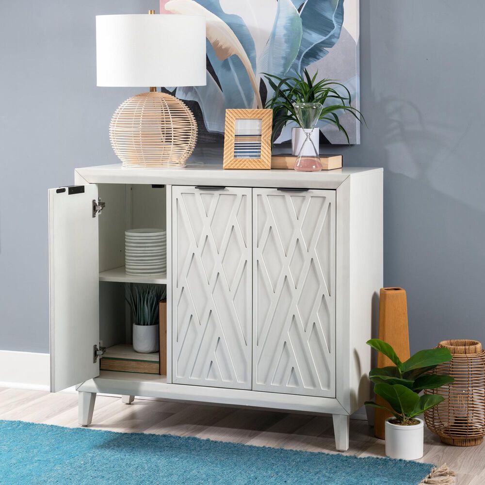 Linden Boulevard 3 Door Cabinet in White, , large