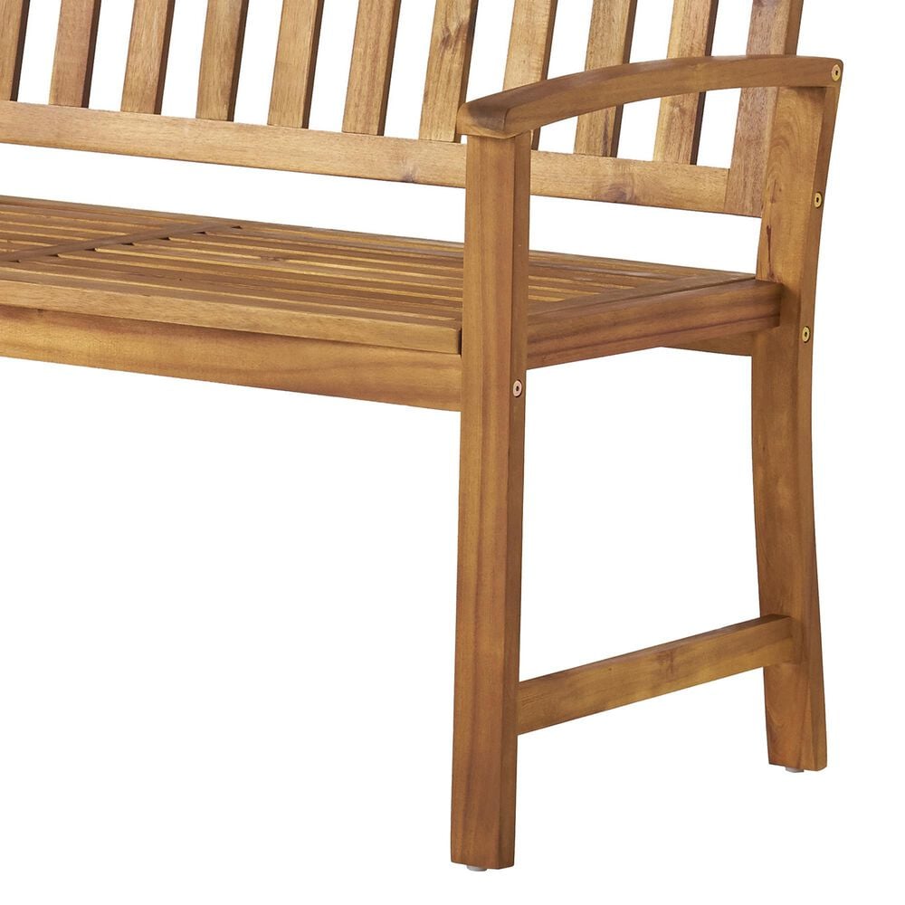 Hearth and Haven Loja Patio Bench in Teak, , large
