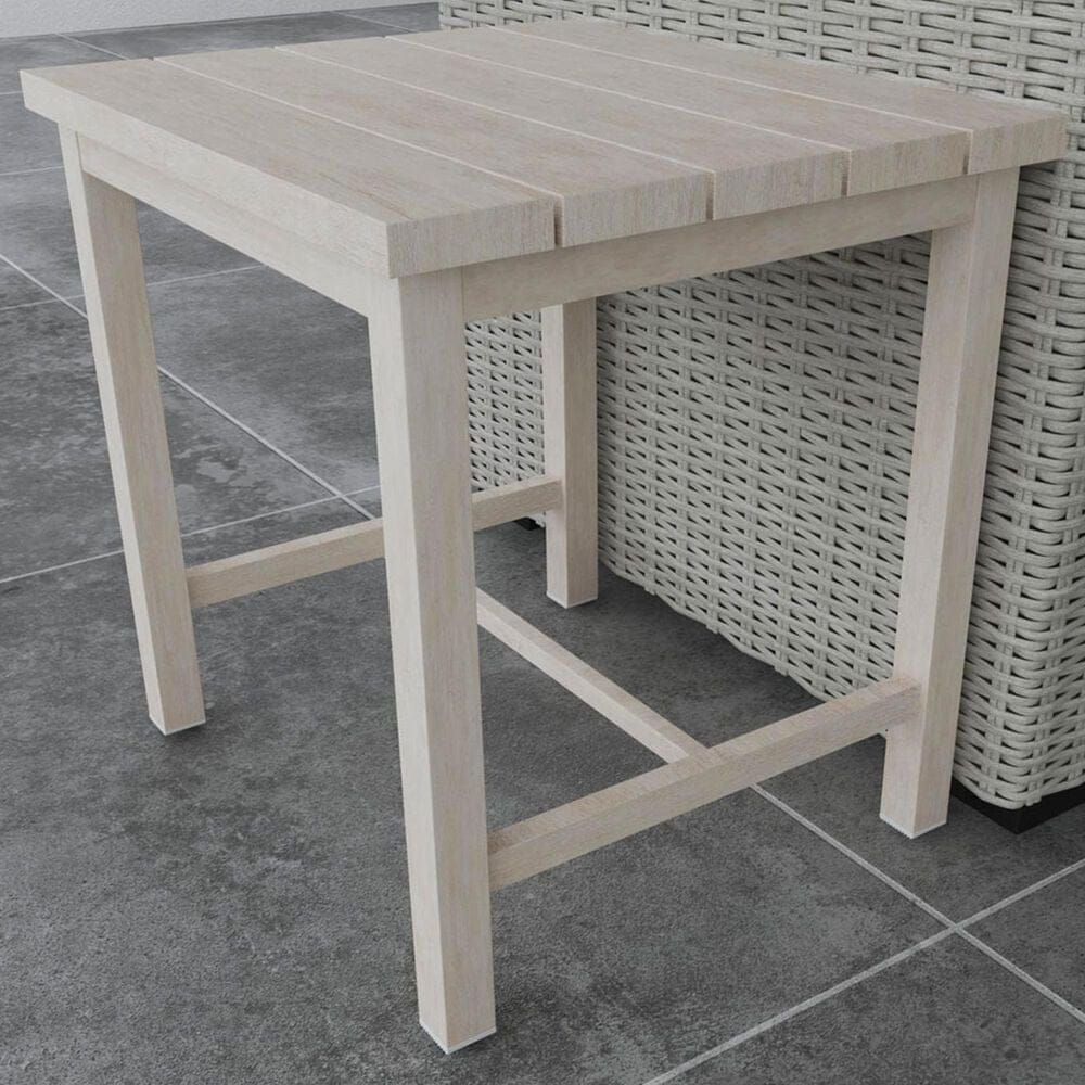 Steve Silver Co. Blakley Patio End Table in White Washed, , large
