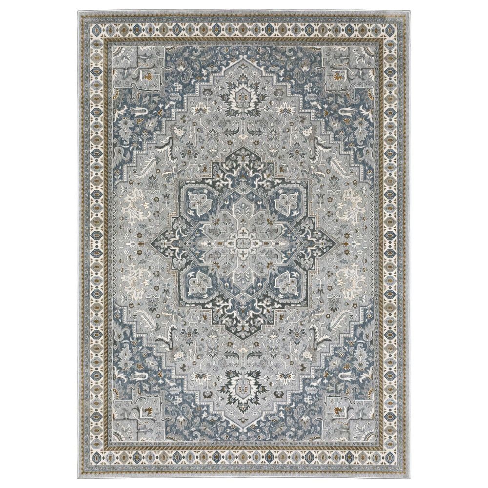 Oriental Weavers Ellington 2"3" x 7"6" Blue and Grey Runner, , large