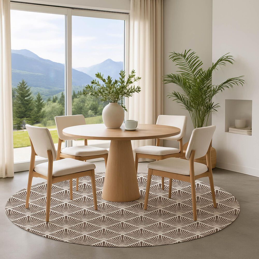 Dalyn Rug Company The Reserve TR9 Brown 8&#39; Round Indoor/Outdoor Area Rug, , large