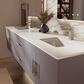 Lexora Home Geneva 80" Double Bathroom Vanity in Dark Grey with 2 cm White Quartz Top and Rectangular Sinks, , large