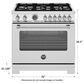 Bertazzoni Master 5.9 Cu.Ft. 6-Burner Gas Range in Stainless Steel, , large