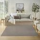Nourison Courtyard Ivory and Charcoal 6" Square Indoor/Outdoor Area Rug, , large