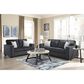 Ashley Altari Stationary Sofa and Loveseat Set in Slate, , large