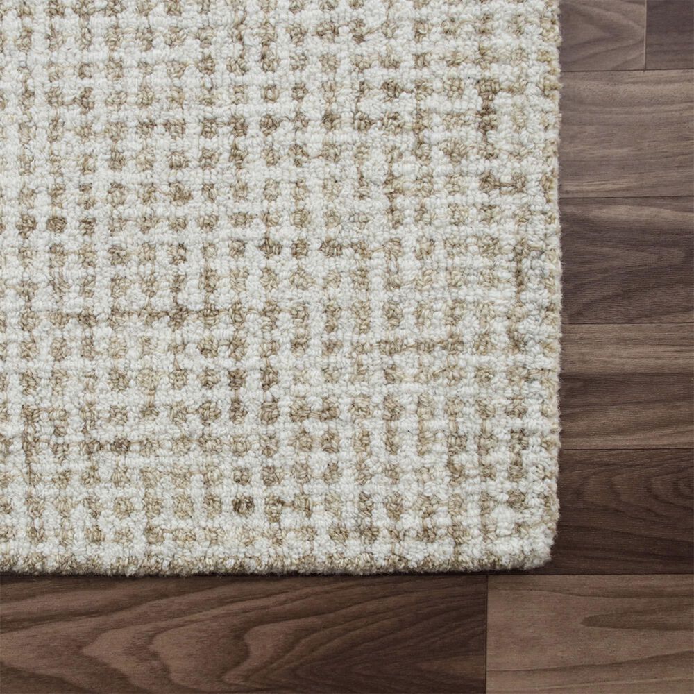 L&amp;R Resources Criss Cross Beige and Ivory 12&#39; x 15&#39; Area Rug, , large