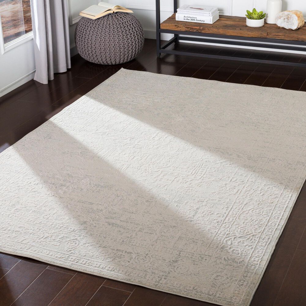 Surya Aisha 7&#39;10&quot; x 10&#39;3&quot; Gray and Off-White Area Rug, , large