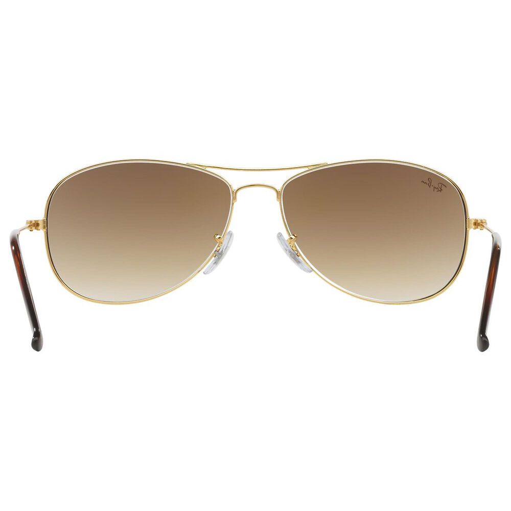Rayban Glasses Cockpit Sunglasses with Light Brown Gradient Lenses in Polished Arista Gold, , large